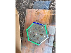 hexagon stepping stone form outdoor & garden 3d print model - Mito3D