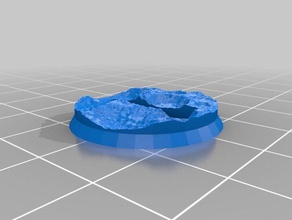 miniature crater bases slotted models 3d print model - Mito3D
