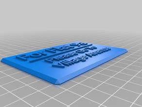 mon étiquette personnalisée bureau de personnalisé 3d print model - Mito3D