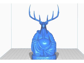 elk buddha animale collezione sculture il busto remix statua 3d print model - Mito3D