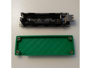 wemos 18650 Akku shield v3 Fall - Elektronik Akku-Halter erstellt von freecad 3d print model - Mito3D