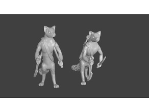 foxmen marten minyatür Avcılar hayvan boardgame dnd Minyatürler fantezi fox avcı krallar Savaşı kow izci masa üstü hırsız vanguard warhammer 3d print model - Mito3D