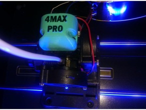 electrónica cap hotend + duto do ventilador 4max pro 3d print model - Mito3D