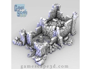 small ruin sample citadel ruins toys & games castle dnd pathfinder warhammer 3d print model - Mito3D