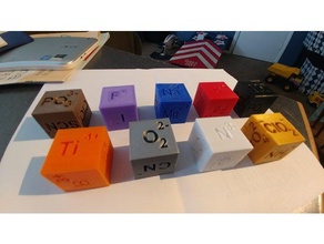 chemistry ion dice chemical cubes physics & astronomy 3d print model - Mito3D