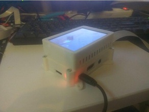 raspberry pi 3 ekran + fan durumda 3d baskı ahududu 3d print model - Mito3D