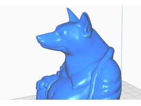 corgi buddha canine collection sculptures bust dog remix statue 3d print model - Mito3D