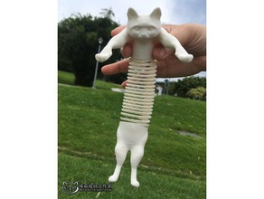 classic long cat art fan fanny longcat spring 3d print model - Mito3D