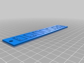 meine angepasste parametrische braille-Namensschilder Schlüsselanhänger - Organisation kundengebundene 3d print model - Mito3D