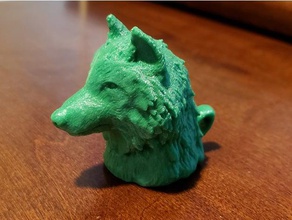 cabeça de lobo chaveiro lápis topper chaveiros boyscouts escoteiros filhotes cubscout cub scouts cão 3d print model - Mito3D