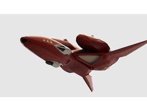 macross plus x-9 ghost uav fighter 1 60 toy & game accessories 3d print model - Mito3D