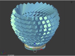 unmöglich vase v1 Mathe-Kunst blender Sinus Spirale Platz 3d print model - Mito3D