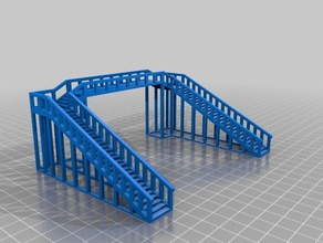 passerelle Gebäude & Strukturen Architektur Brücke ho-Maßstab n-Skala Waffe 3d print model - Mito3D