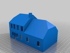 maison 2 buildings & structures architecture ho scale n 3d print model - Mito3D