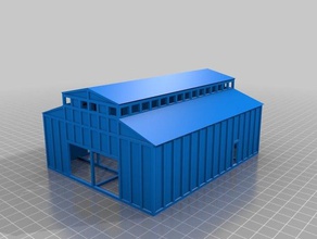 usine las estructuras de edificios la arquitectura ho escala n 3d print model - Mito3D