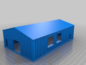 hangar buildings & structures architecture ho scale n 3d print model - Mito3D
