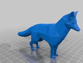 fox - low poly sculptures L'impression 3d la sculpture 3d print model - Mito3D
