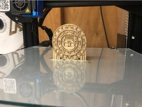 aztec gold medallion dupla face A impressão 3d asteca ouro pirata piratas 3d print model - Mito3D