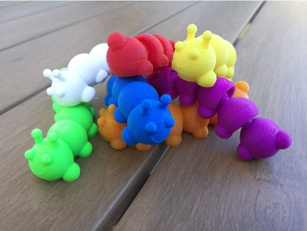 raupe Tiere carterpillar 3D print model - Mito3D