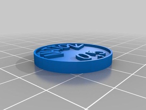 chip mattoni 0 5 monedas & insignias personalizado 3d print model - Mito3D
