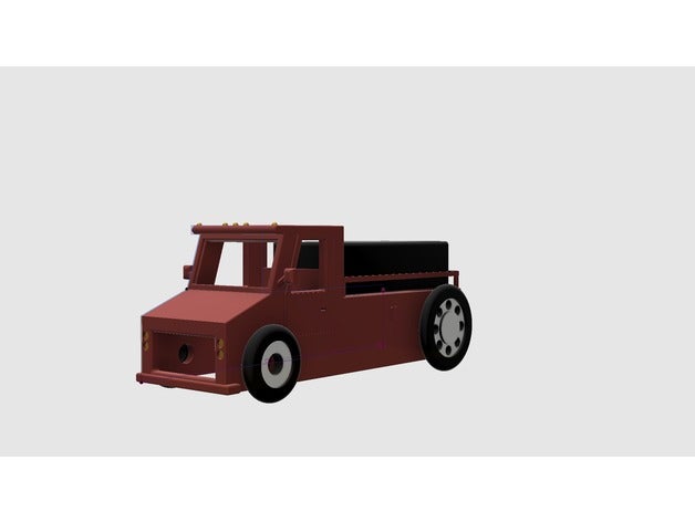 motorized pickup truck automotive 3D print model - Mito3D
