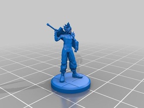 nuvem - super smash bros troféu jogos 3d print model - Mito3D