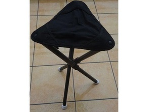 optimized feets three legged stool walkstool sport & outdoors camping chair chairfeet endcap feet thee 3d print model - Mito3D