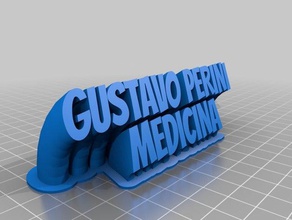gustavo perini plaka ofis özelleştirilmiş 3d print model - Mito3D