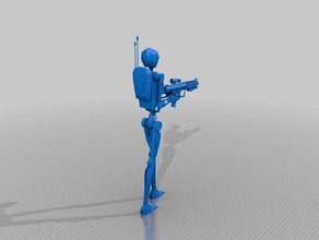 c3po battle droid hobby la guerra de los clones starwars 3d print model - Mito3D