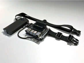 jetson nano utility belt computer buckle mount nvidia waist wearable 3d print model - Mito3D
