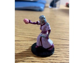 female elf warlock toys & games dnd mini miniature miniatures sorcerer sorceress spellcaster witch wizard 3d print model - Mito3D