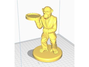 Affe butler-ring-Halter Dekor ape Diener butler monkey ring-Halter 3d print model - Mito3D