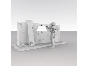bunker terrain buildings & structures miniature star wars wall wargame warhammer 40k 3d print model - Mito3D