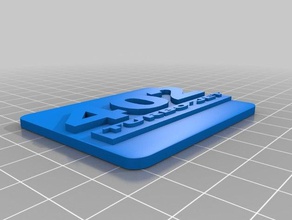 402 bloco grande emblema A impressão 3d chevrolet 3d print model - Mito3D
