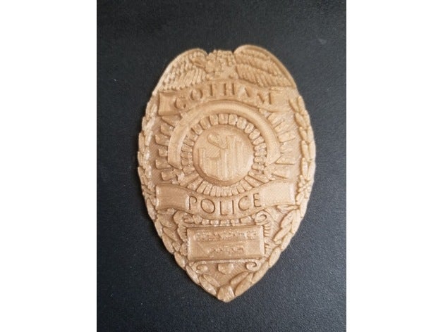 polizia di gotham distintivo oggetti scena badge batman la città 3D print model - Mito3D
