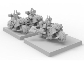 6mm escala épica caos ciclistas juegos y juguetes 40k 8mm warhammer 3d print model - Mito3D