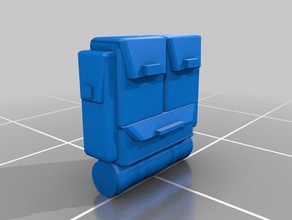 intergalactic boyscout rucksack 3d printing 28mm backpack guard miniature 3d print model - Mito3D