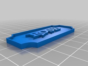 rose Typenschild Dekor kundengebundene 3d print model - Mito3D