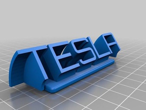 tesla name sweep office customized 3d print model - Mito3D