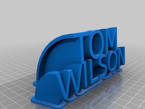tom wilson les signes et logos personnalisé 3d print model - Mito3D