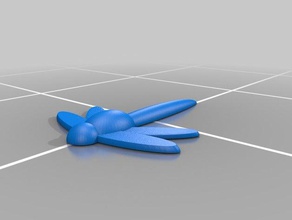 simple dragonfly game token toy & accessories 3d print model - Mito3D