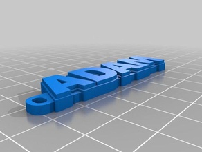 adam v1 Anahtarlık özelleştirilmiş 3d print model - Mito3D