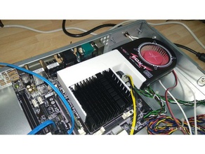 ventola di conversione testa su rack 1u casi l'elettronica Di montaggio raffreddamento condotto della ventilatore radiale server 3d print model - Mito3D