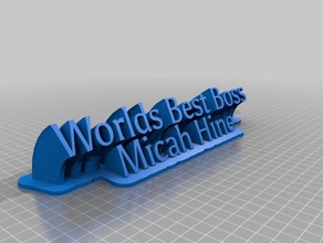 micah bureau de personnalisé 3d print model - Mito3D
