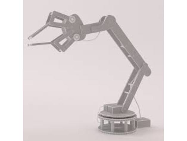 manobrável braço garra robótica 3 mm parafuso 3mm 3D print model - Mito3D