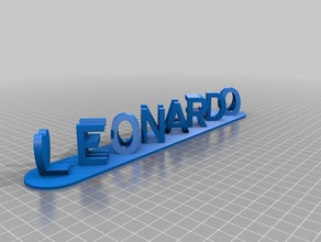 leonardo manuela v1 signs & logos customized 3d print model - Mito3D