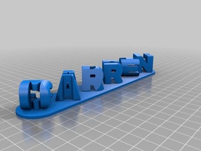 mon personnalisés triple blocs de lettre ambigram les signes et logos personnalisé 3d print model - Mito3D