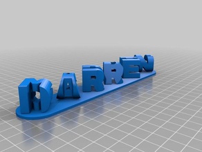 meine angepasste triple-Buchstaben-Blöcke ambigram Schilder & logos kundengebundene 3d print model - Mito3D