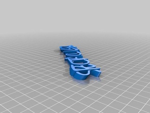 il mio personalizzato iamburny testo - nome keyfob portachiavi organizzazione su misura 3d print model - Mito3D
