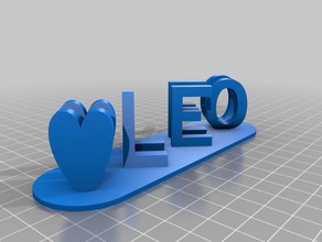 leo manu v1 signs & logos customized 3d print model - Mito3D